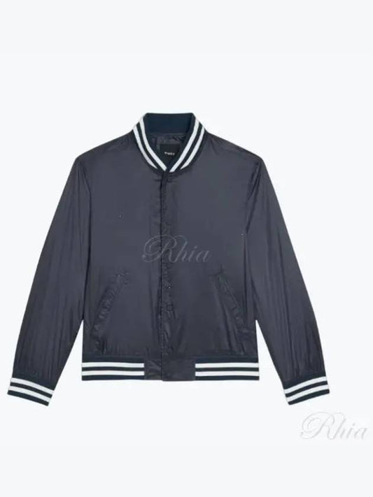 Nylon Varsity Bomber Jacket Navy - THEORY - BALAAN 2