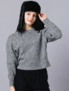 Lambs Wool Blend Tweed Puff Sleeve Black Crop Knit DO6222KN02-5 - DOYOUKNOWMC GOLF WEAR - BALAAN 3