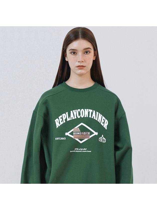 RC® City Crew Neck Rome Sweatshirt Green - REPLAYCONTAINER - BALAAN 2