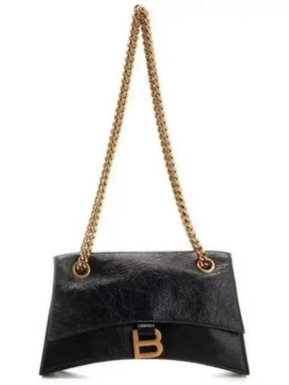 Crush Logo Gold Chain Small Shoulder Bag Black - BALENCIAGA - BALAAN 2