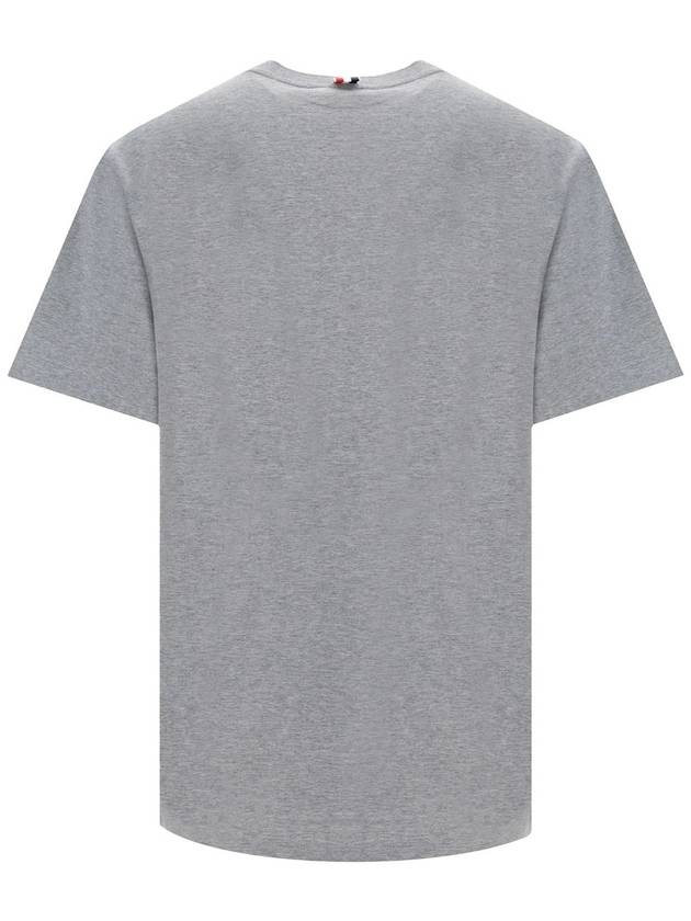 Men's Side Slit Relaxed Short Sleeve T-Shirt Light Grey - THOM BROWNE - BALAAN 3