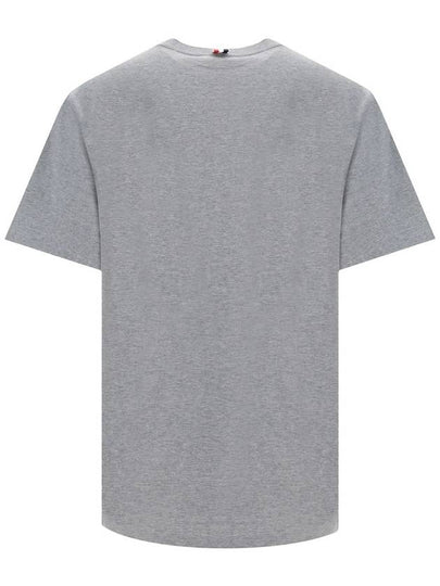 Men's Side Slit Relaxed Short Sleeve T-Shirt Light Grey - THOM BROWNE - BALAAN 3