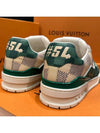 Men's LV Trainer Sneakers Calfskin Damier Green - LOUIS VUITTON - BALAAN 7