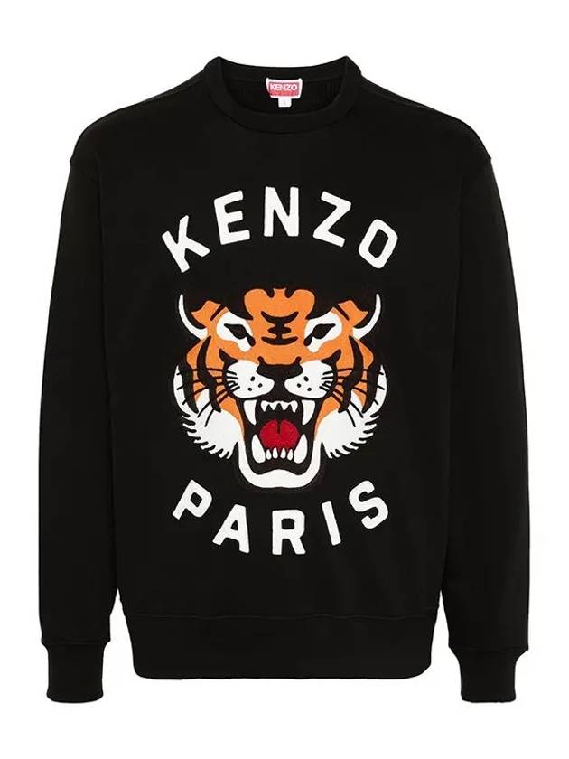 Lucky Tiger Embroidered Sweatshirt Black - KENZO - BALAAN 2