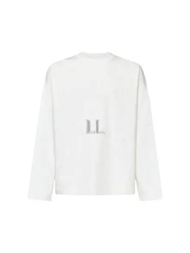 Logo Print Cotton Long Sleeve T-Shirt White - JIL SANDER - BALAAN 2