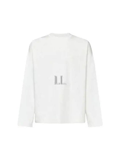 Logo Print Cotton Long Sleeve T-Shirt White - JIL SANDER - BALAAN 2