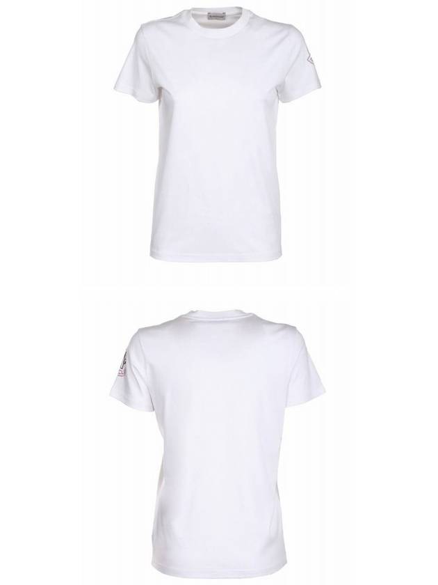 Logo Accent Short Sleeve T-Shirt White - MONCLER - BALAAN 5