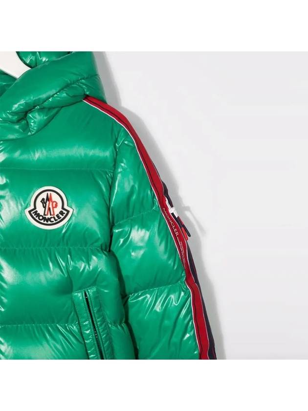 Kids Hooded Down Jacket Green 1A55R 20 68950 845 - MONCLER - BALAAN 4