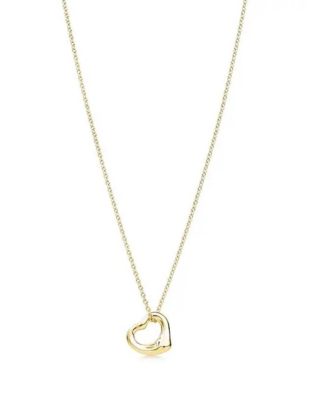 Elsa Peretti open heart pendant yellow gold 11mm 25152328 - TIFFANY & CO. - BALAAN 1