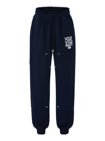 WWE Double Knee Carpenter Sweatpants Navy MSP2089 - IFELSE - BALAAN 1