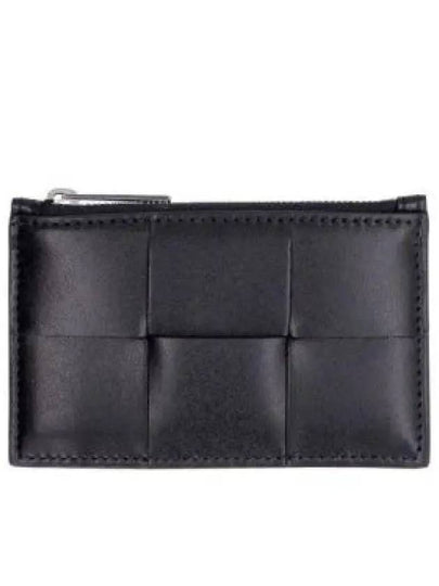 Maxi Intrecciato Zipper Coin Purse Black - BOTTEGA VENETA - BALAAN 2