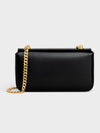 Triomphe Shiny Calfskin Shoulder Bag Black - CELINE - BALAAN 4