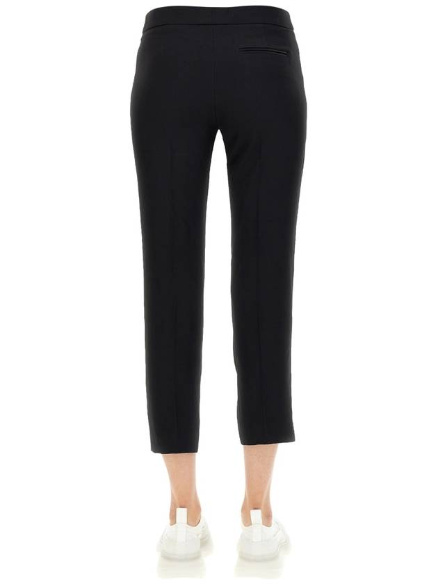 Women's Leaf Crepe Cigarette Straight Pants Black - ALEXANDER MCQUEEN - BALAAN 5