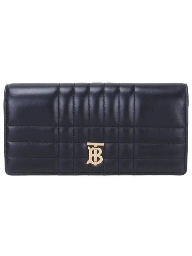 Lola Continental Quilted Leather Long Wallet Black - BURBERRY - BALAAN 2