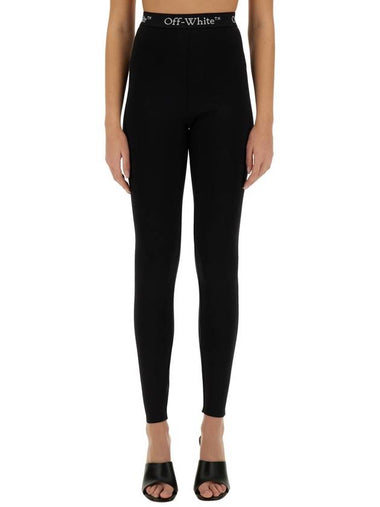 LEGGINGS WITH LOGO - OFF WHITE - BALAAN 1