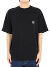 Compass Patch Regular Fit Cotton Short Sleeve T-Shirt Black - STONE ISLAND - BALAAN 3