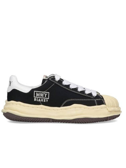 MAISON Blakey VL OG sole canvas low-top sneakers black - MIHARA YASUHIRO - BALAAN 1
