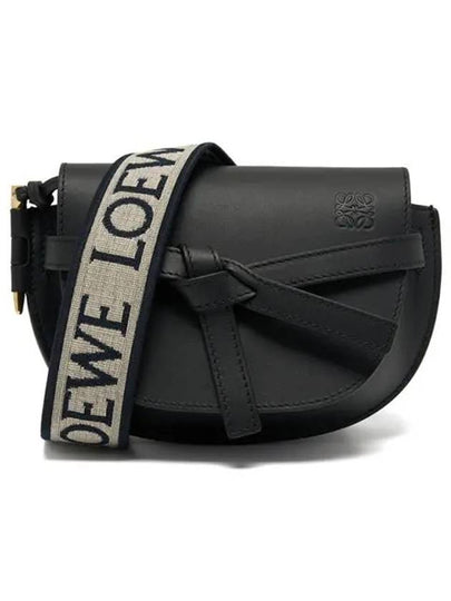 Mini Gate Dual Soft Calfskin Cross Bag Black - LOEWE - BALAAN 2