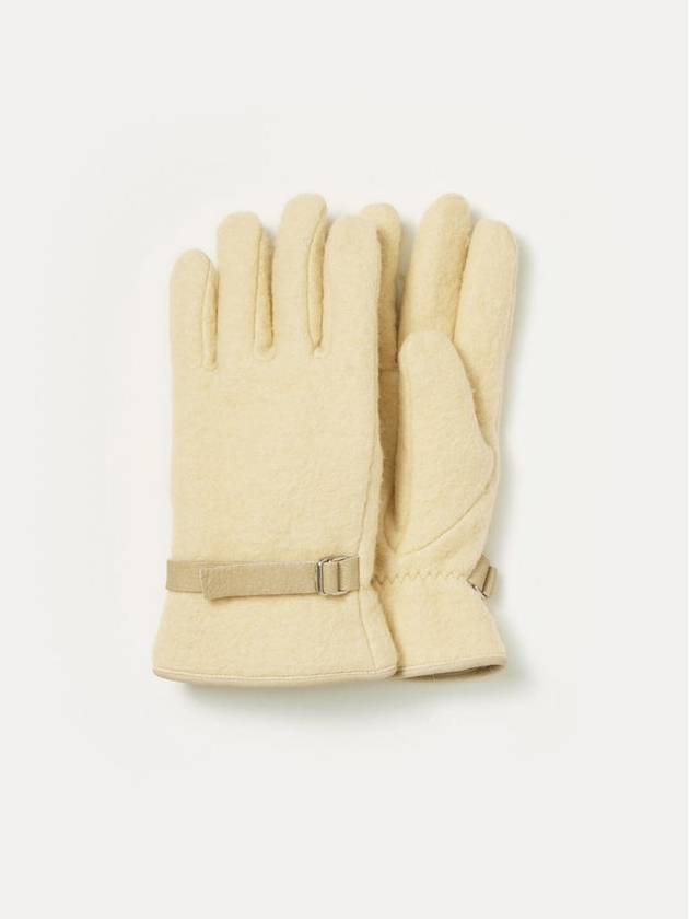 Brushed alpaca wool melton gloves - AURALEE - BALAAN 1