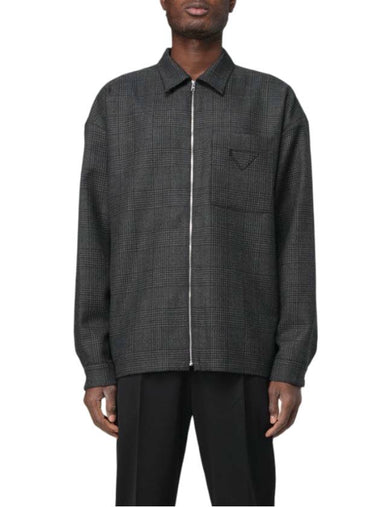 long sleeve shirt jacket black - PRADA - BALAAN 1