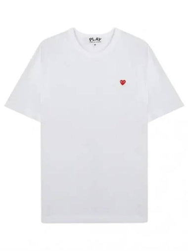 Small Red Heart Waffen Short Sleeve T Shirt Men s - COMME DES GARCONS - BALAAN 1