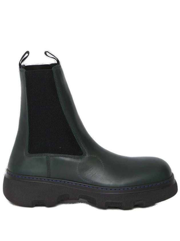 Creeper Leather Chelsea Boots Green - BURBERRY - BALAAN 2