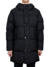 Men's Wappen Patch Crinkle Wraps Long Padding Black - STONE ISLAND - BALAAN 3