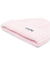 Logo Wool Beanie Pink Women s - GANNI - BALAAN 3