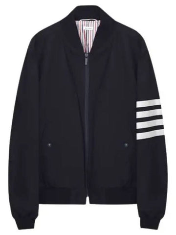 diagonal stripe plain weaving wool blouson men s jacket - THOM BROWNE - BALAAN 1