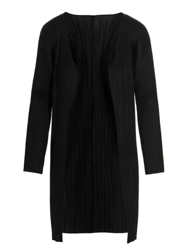 Pleated Basic Cardigan Black - ISSEY MIYAKE - BALAAN 2