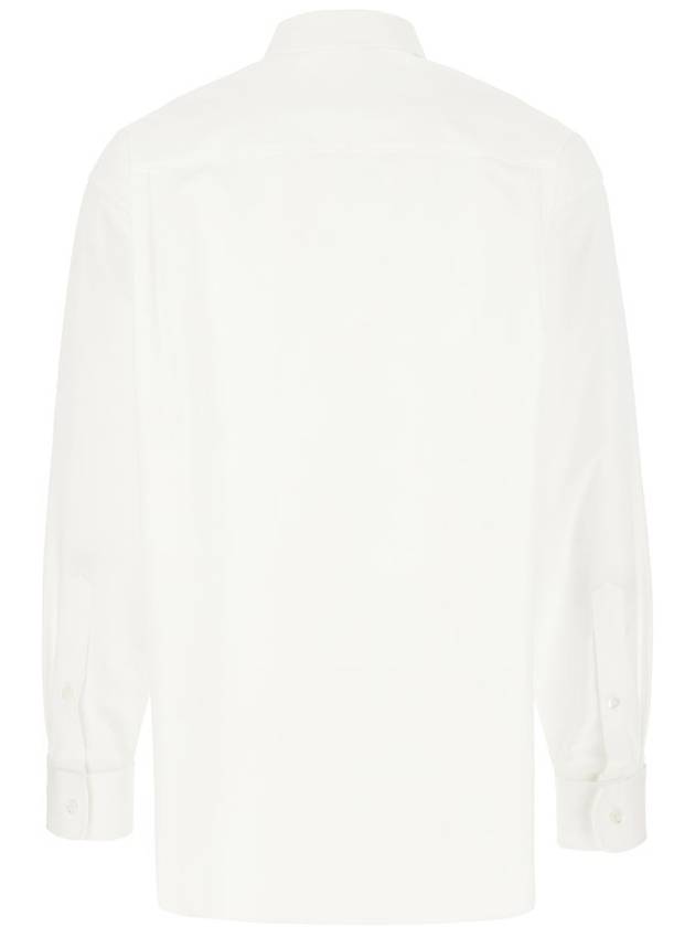 Embossed Cotton Poplin Long Sleeve Shirt White - GUCCI - BALAAN 3