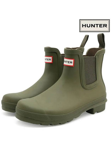 Original Chelsea Rain Boots Olive Leaf WFS2078RMA OVL - HUNTER - BALAAN 1