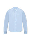 De Coeur Embroidery Cotton Long Sleeve Shirt Blue - AMI - BALAAN 2