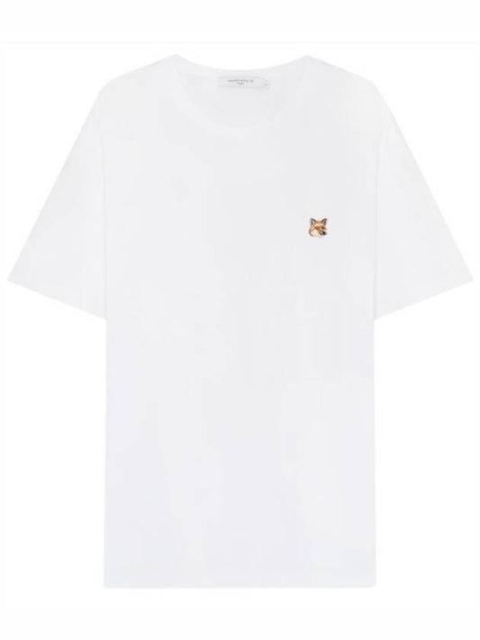 Fox Head Patch Classic Short Sleeve T-Shirt White - MAISON KITSUNE - BALAAN 2