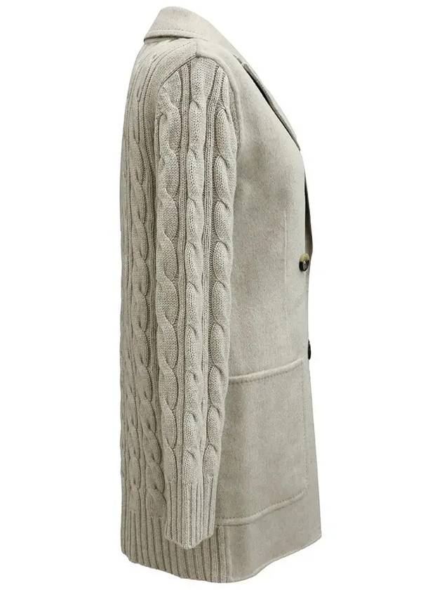 Dali Double Breasted Wool Cashmere Jacket Beige - MAX MARA - BALAAN 3
