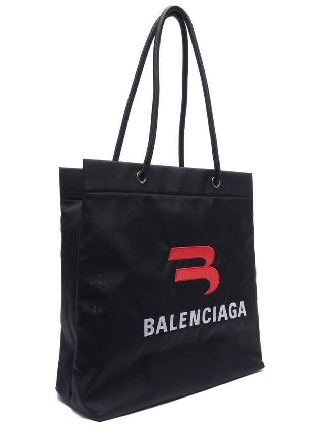 Explorer Embroidered Logo Tote Bag Black - BALENCIAGA - BALAAN 4