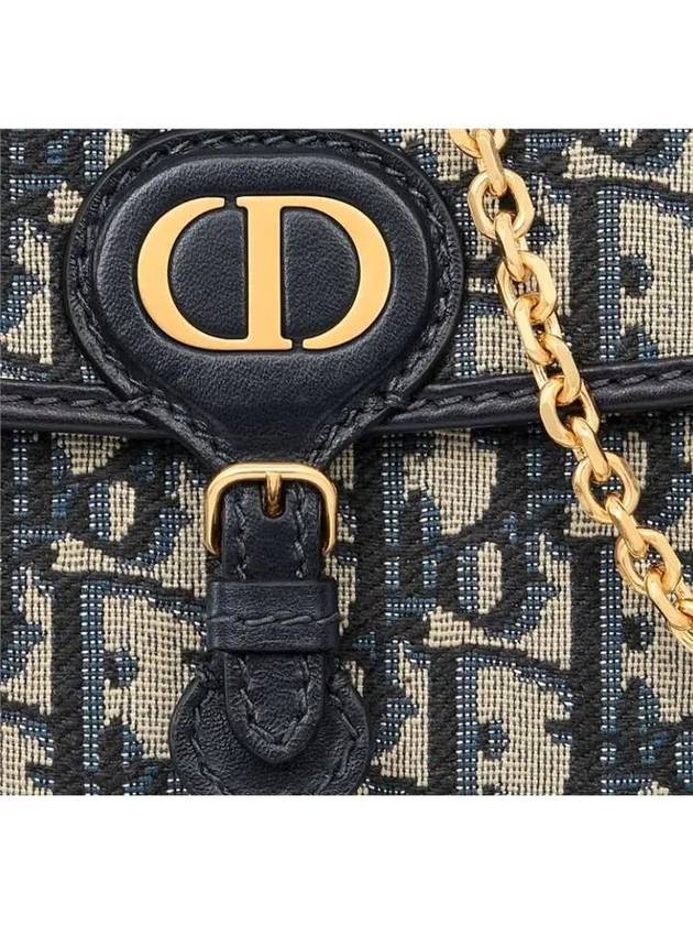 Bobby East West Chain Oblique Jacquard Pouch Bag Blue - DIOR - BALAAN 7