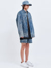 Oversized Jinro Denim Shirt Set Blue - C WEAR BY THE GENIUS - BALAAN 6