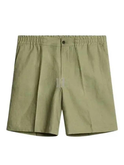 Baron Linen Shorts Oil Green - J.LINDEBERG - BALAAN 2