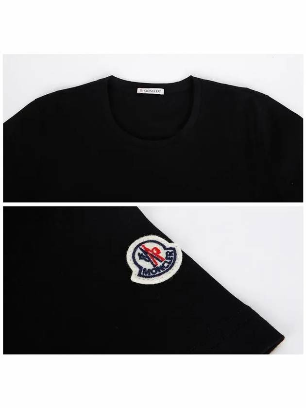 Logo Patch Jersey Cotton Short Sleeve T-Shirt Black - MONCLER - BALAAN 6