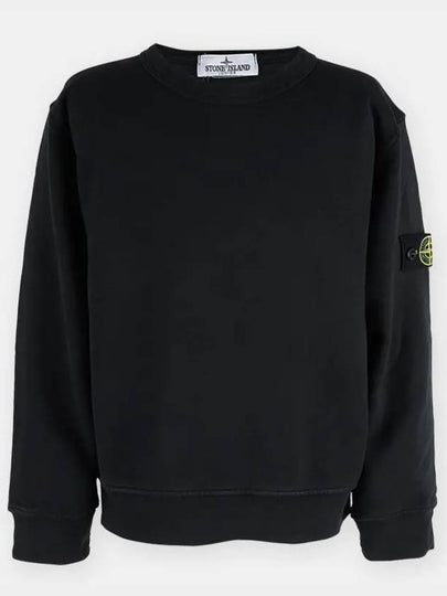 Kids Wappen Patch Crew Neck Sweatshirt Black - STONE ISLAND - BALAAN 2