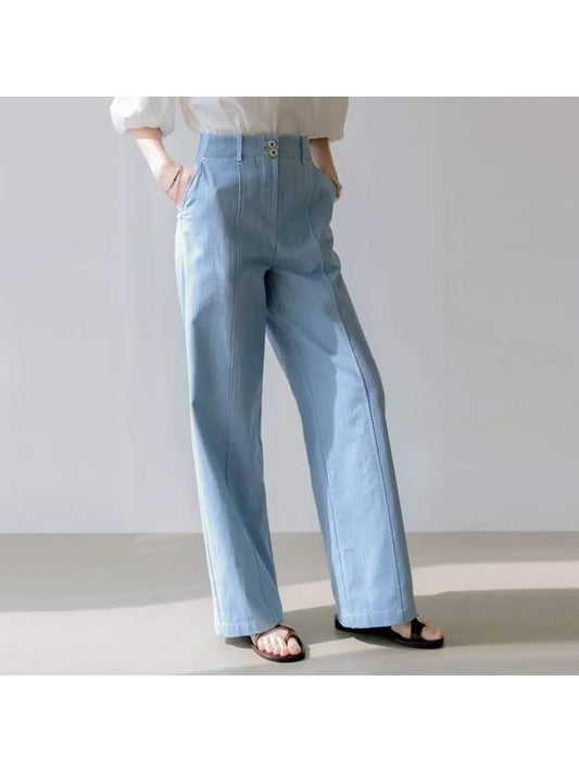 colored denim wide pants - KELLY DONAHUE - BALAAN 2