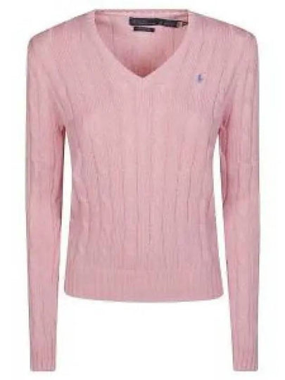 Women's Embroidered Logo Knit Top Pink - POLO RALPH LAUREN - BALAAN 2