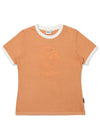 Pigment Dying Round T-Shirt ORANGE WOMAN M3322PRS11ORG - MALBON GOLF - BALAAN 2