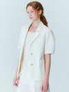 Volume sleeve linen belted jacket_Ivory - OPENING SUNSHINE - BALAAN 2