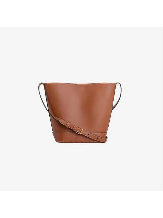 Cuir Triomphe Calfskin Small Bucket Bag Tan - CELINE - BALAAN 4