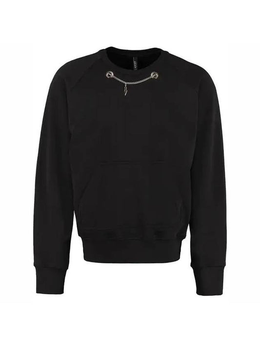 lightning chain sweatshirt black - NEIL BARRETT - BALAAN.