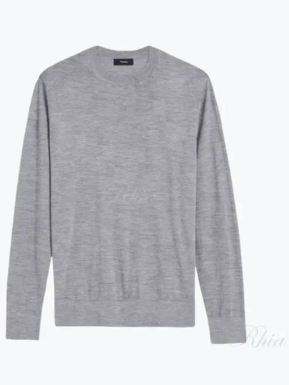 Crew Neck Wool Knit Top Grey - THEORY - BALAAN 2