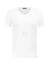 Cotton V-neck Short Sleeve T-Shirt White - TOM FORD - BALAAN 2