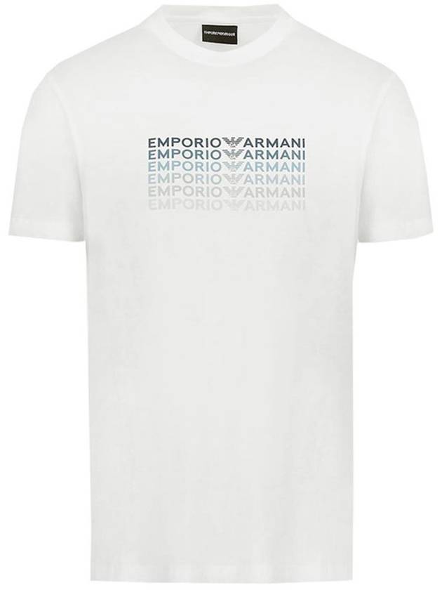 Logo Printing Short Sleeve T-Shirt White - EMPORIO ARMANI - BALAAN 1